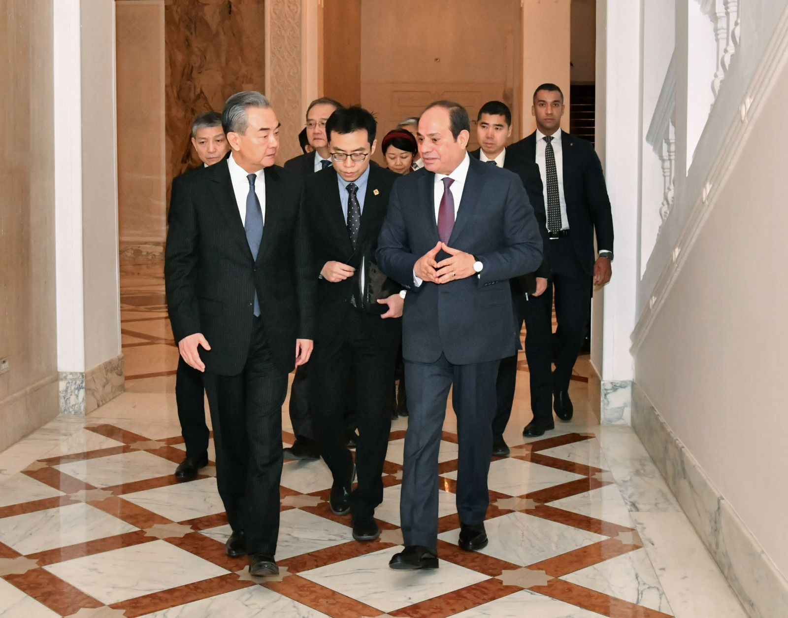 لقاء الرئيس السيسي مع وزير الخارجية الصيني
