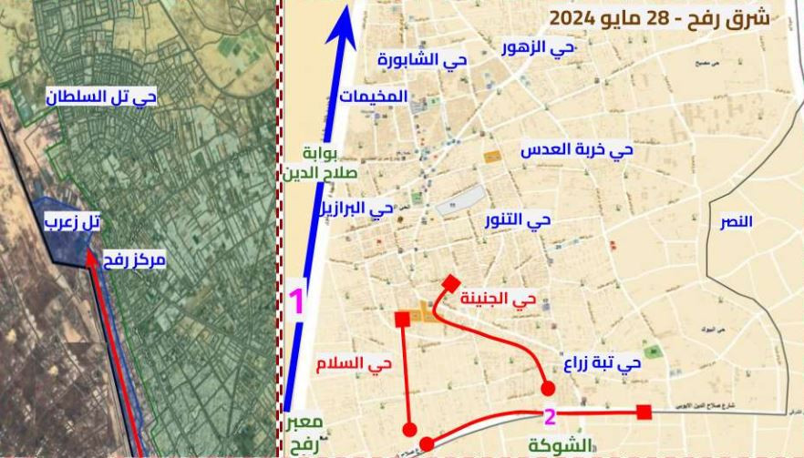 خريطة قطاع غزة