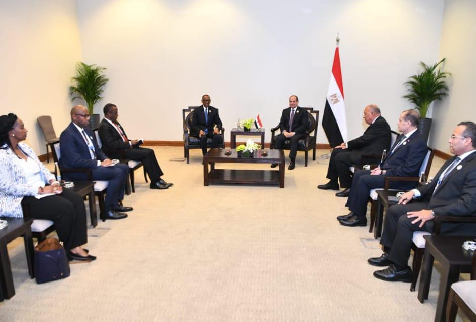 الرئيس السيسي ونظيره الرواندي الرئيس السيسي ونظيره الرواندي