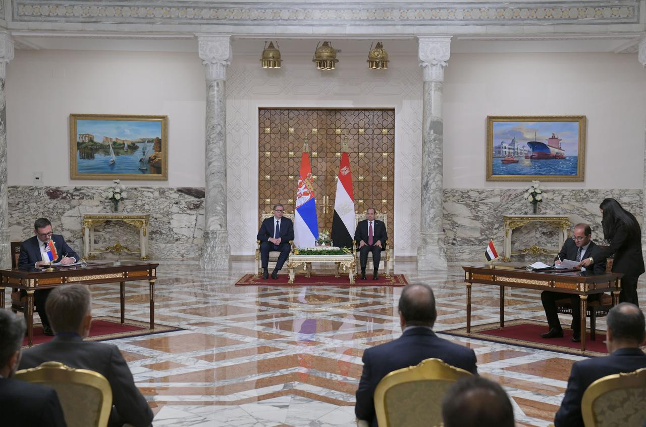 المؤتمر الصحفي للرئيس السيسي ونظيره الصربي