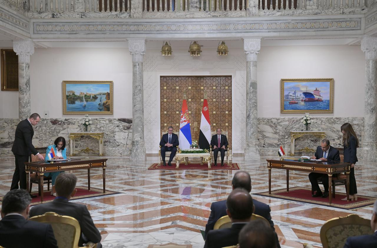 المؤتمر الصحفي للرئيس السيسي ونظيره الصربي