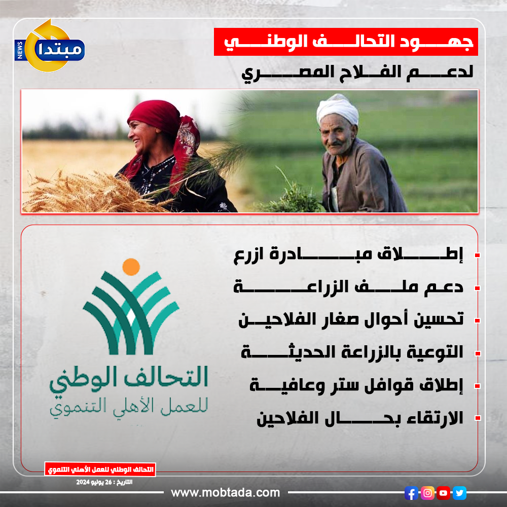 جهود التحالف الوطني لدعم الفلاح المصري (إنفوجراف) جهود التحالف الوطني لدعم الفلاح المصري (إنفوجراف)