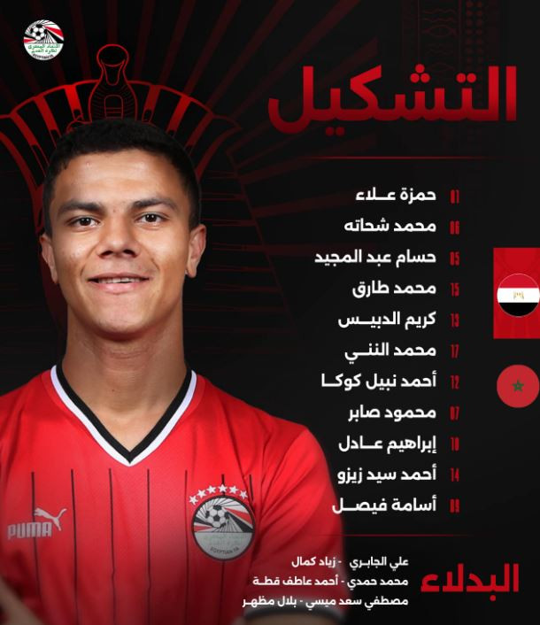 تشكيل مصر ضد المغرب
