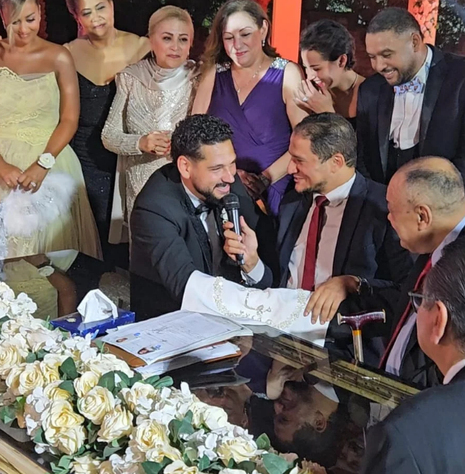 حفل زفاف ابن شقيق إلهام شاهين