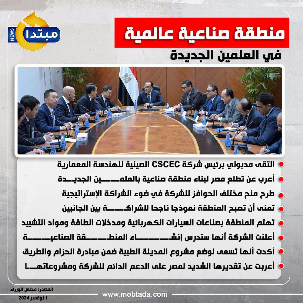 منطقة صناعية عالمية في العلمين الجديدة