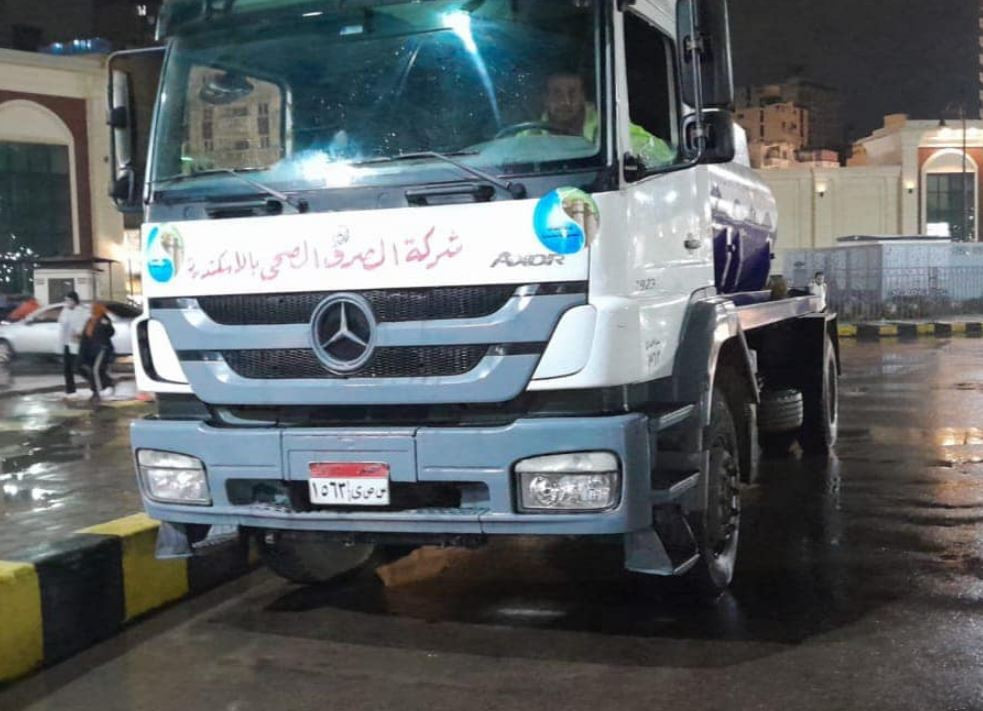 شفط مياه أمطار بالإسكندرية