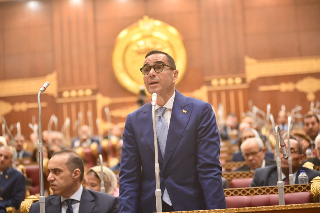 وزير الاستثمار خلال اللقاء