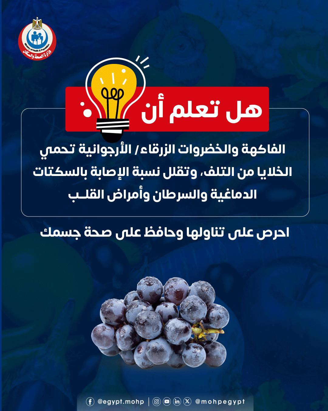 فوائد الفاكهة والخضروات الزرقاء