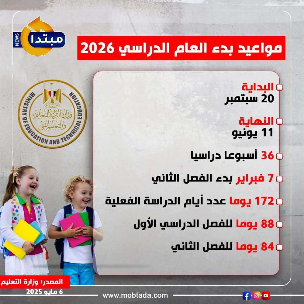 موعد بدء العام الدراسي