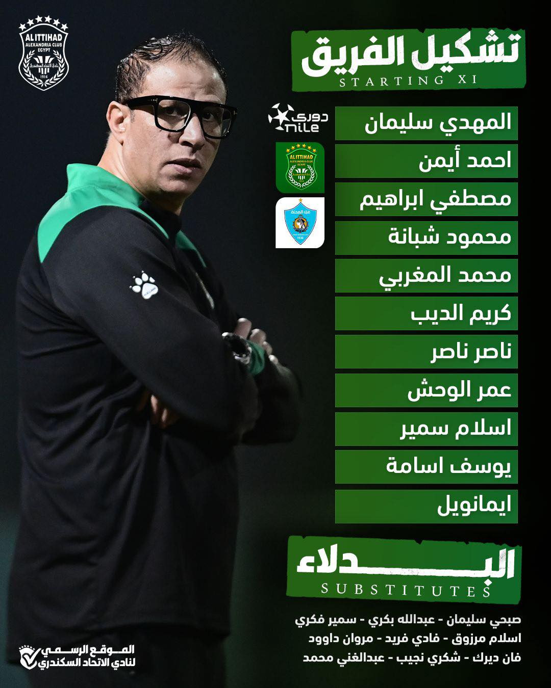 الاتحاد السكندري ضد غزل المحلة.. تشكيل زعيم الثغر