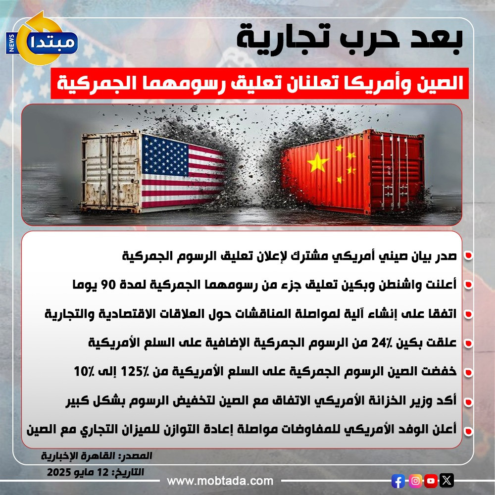 تعليق الرسوم الجمركية بين الصين وأمريكا