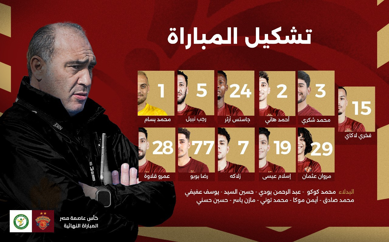 سيراميكا كليوباترا ضد البنك الأهلي.. تشكيل سيراميكا