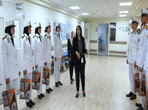 نظمت وزارة الداخلية، زيارة لـ طلبة وطالبات أكاديمية الشرطة إلى مستشفى