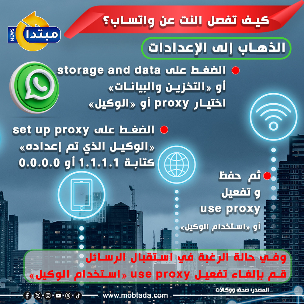 كيف تفصل النت عن واتساب؟