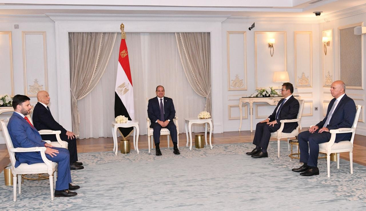 الرئيس السيسي وعقيلة صالح