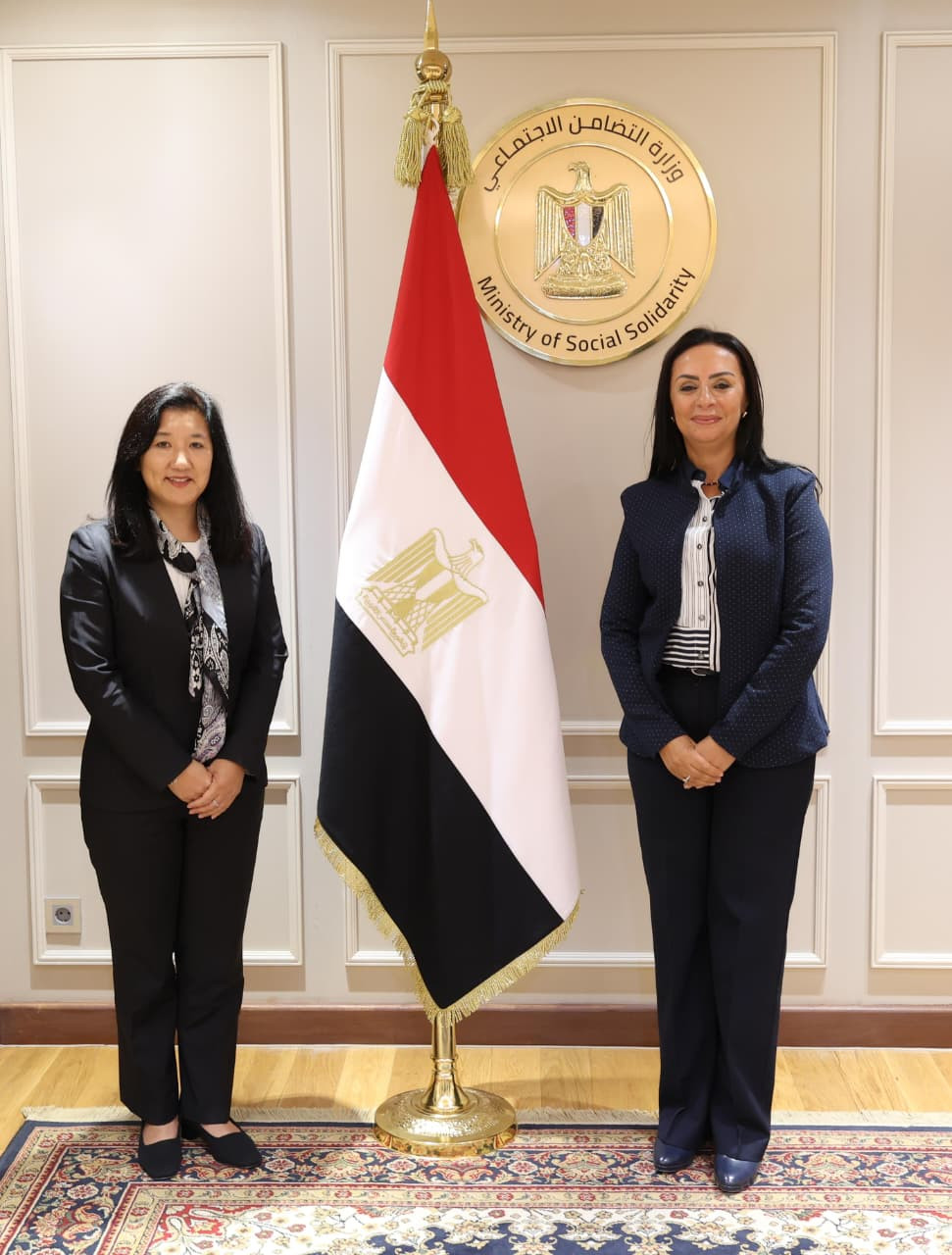 وزيرة التضامن خلال اللقاء
