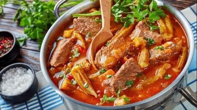 طريقة تحضير طاجن البامية باللحم الضأن