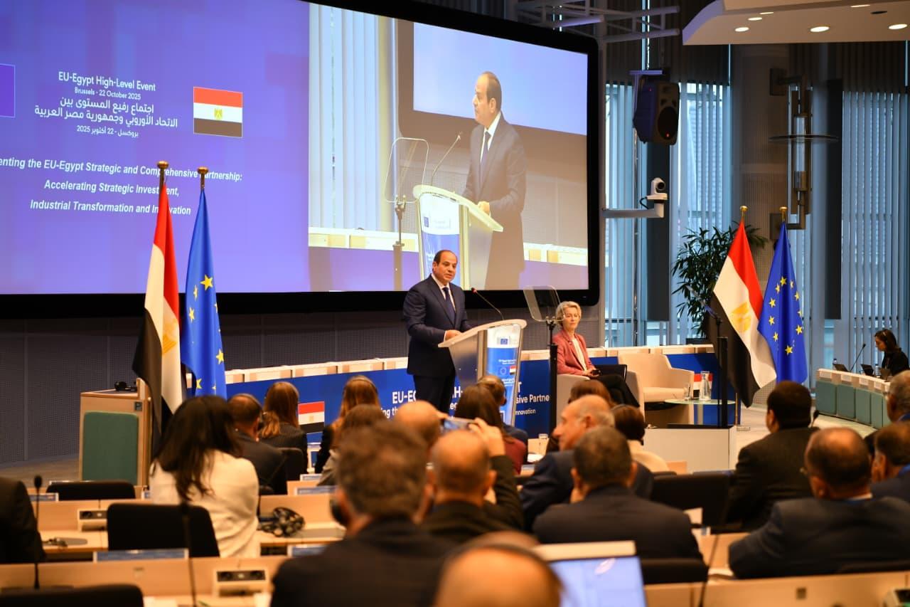 الرئيس السيسي في القمة المصرية الأوروبية