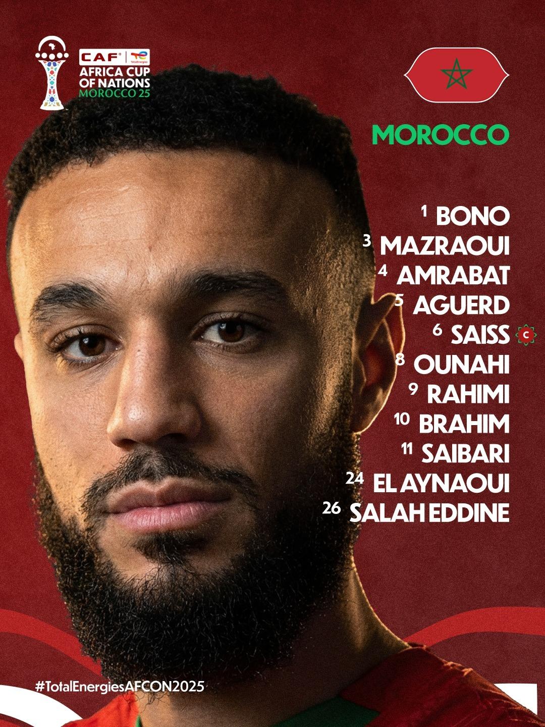 المغرب ضد جزر القمر.. تشكيل أسود الأطلس