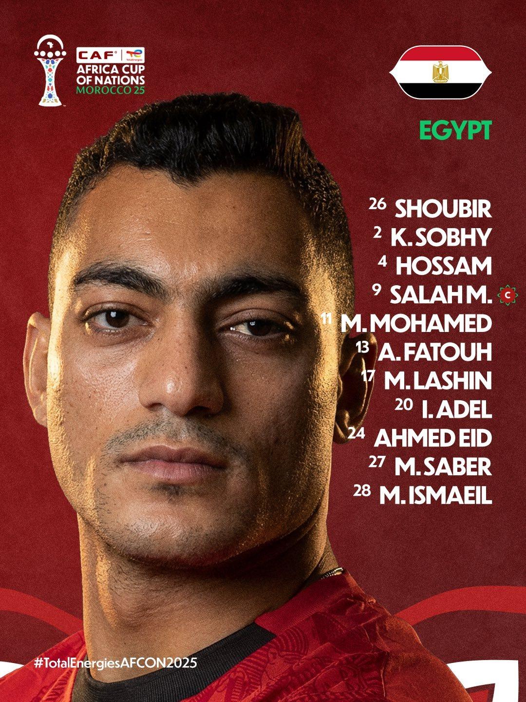 مصر ضد أنجولا.. تشكيل الفراعنة