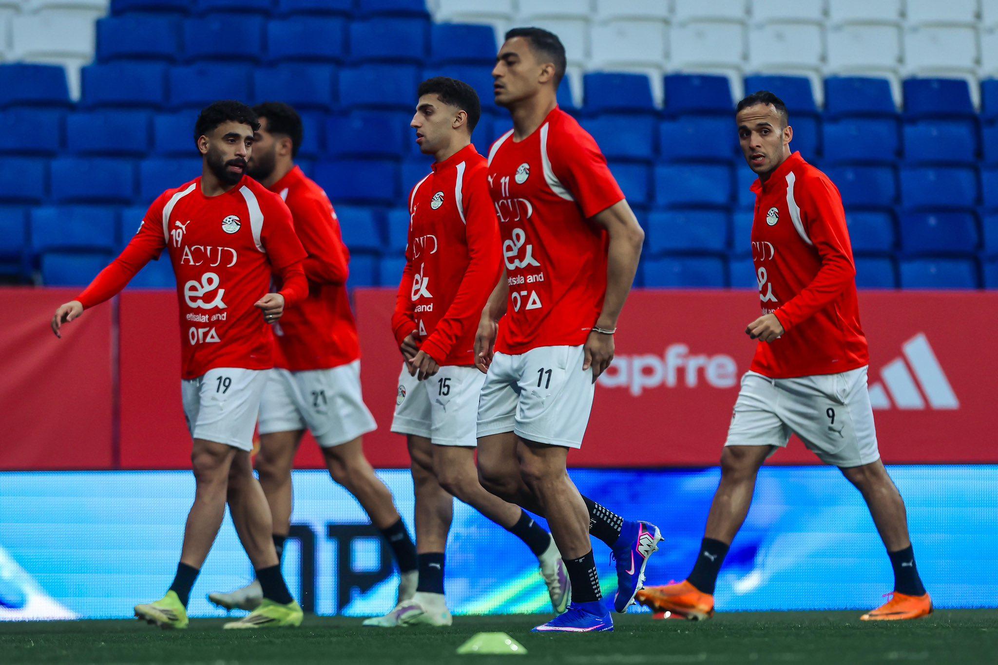 منتخب مصر يختتم تدريباته استعدادًا لمواجهة إسبانيا وديًا غدًا
