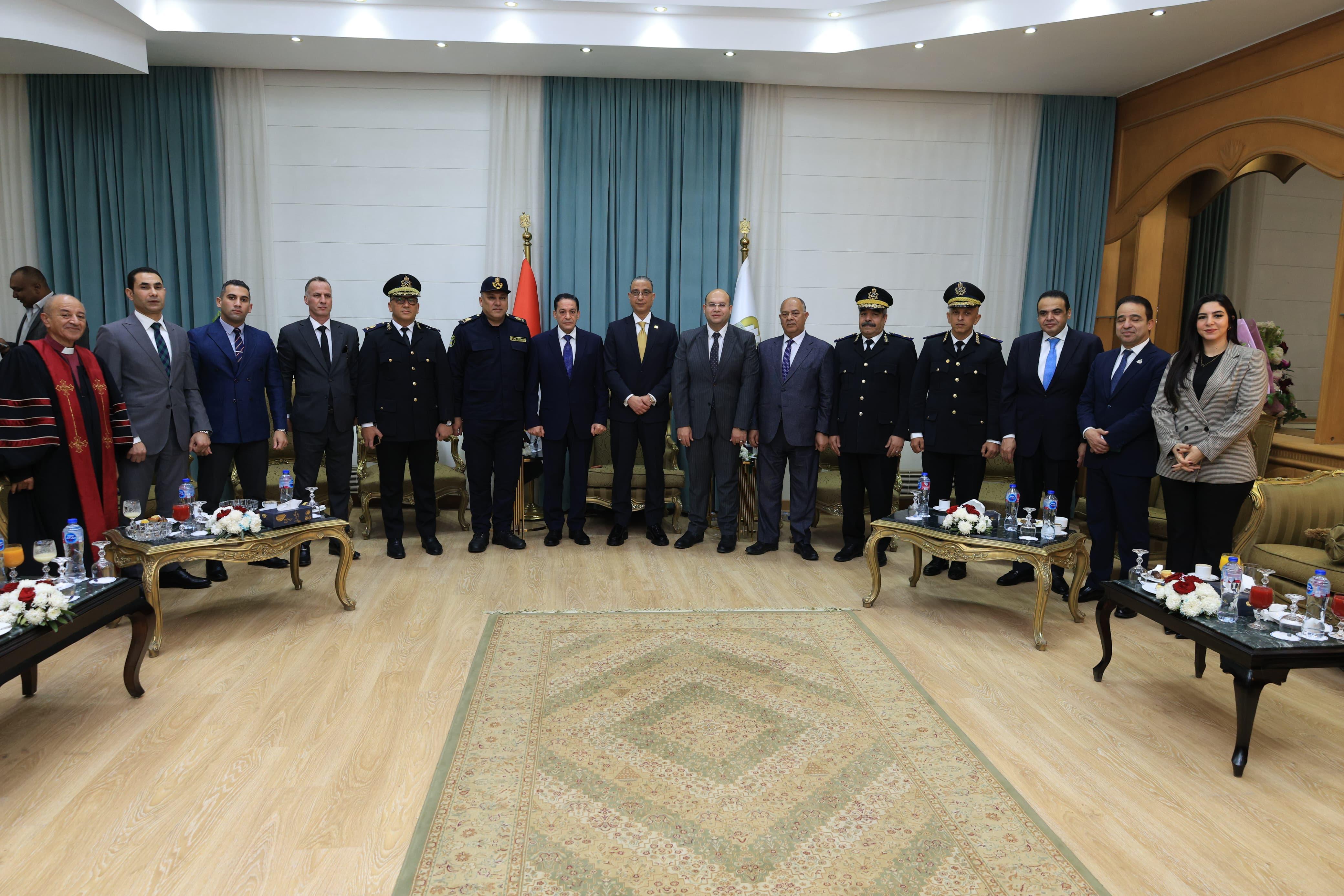 الأنصاري يستقبل مدير أمن الجيزة والوفد المرافق للتهنئة بالعيد القومي للمحافظة