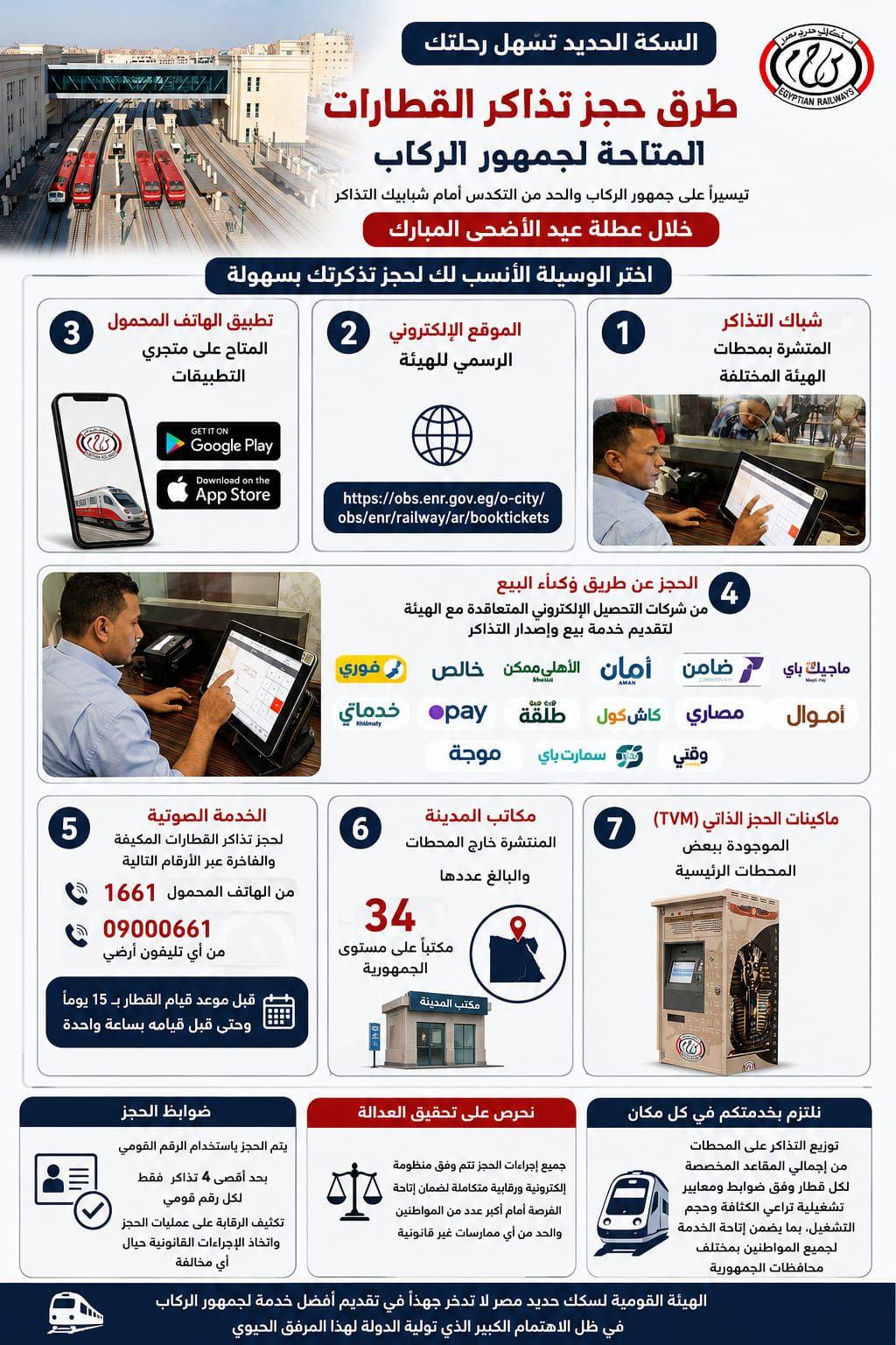 حجز تذاكر قطارات السكك الحديدية