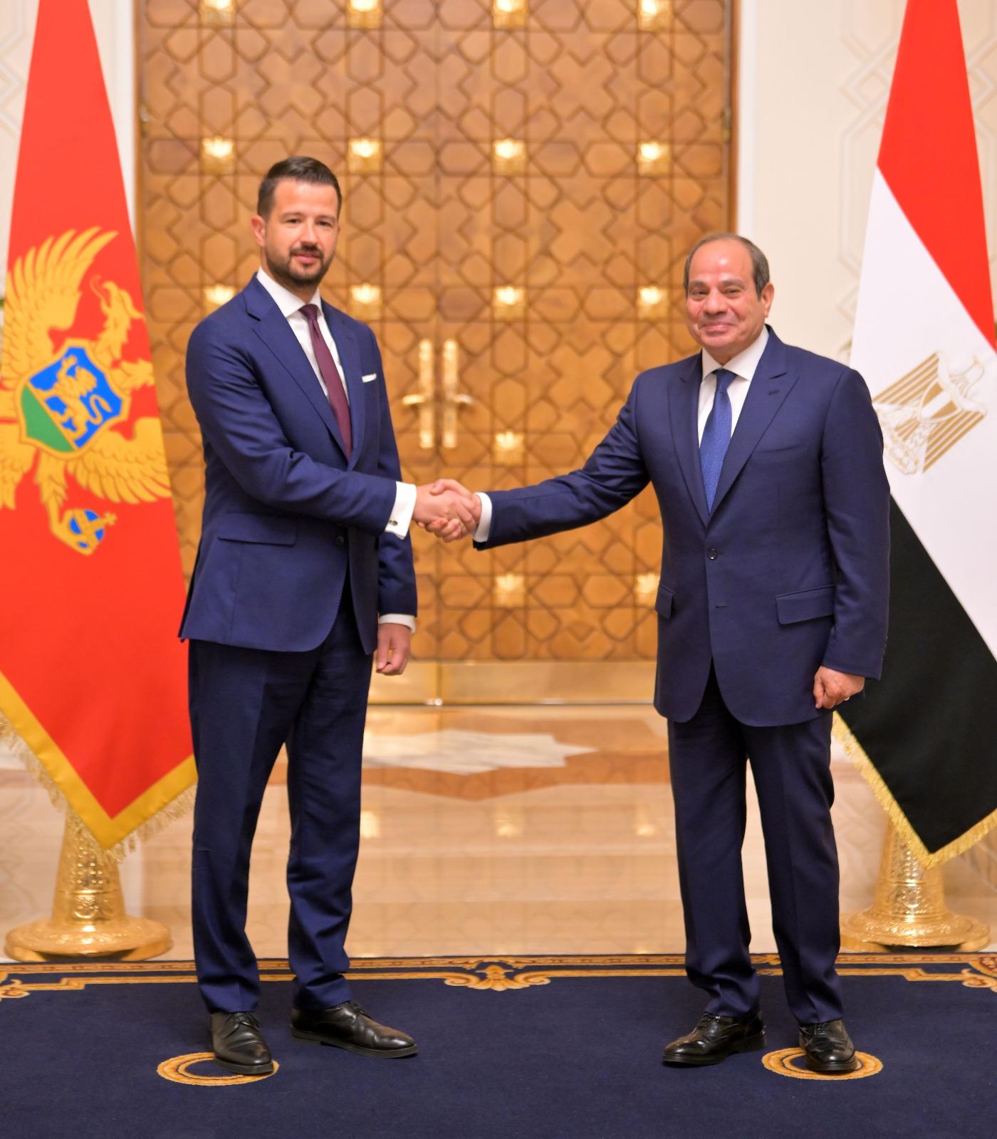 السيسي يستقبل رئيس جمهورية الجبل الأسود