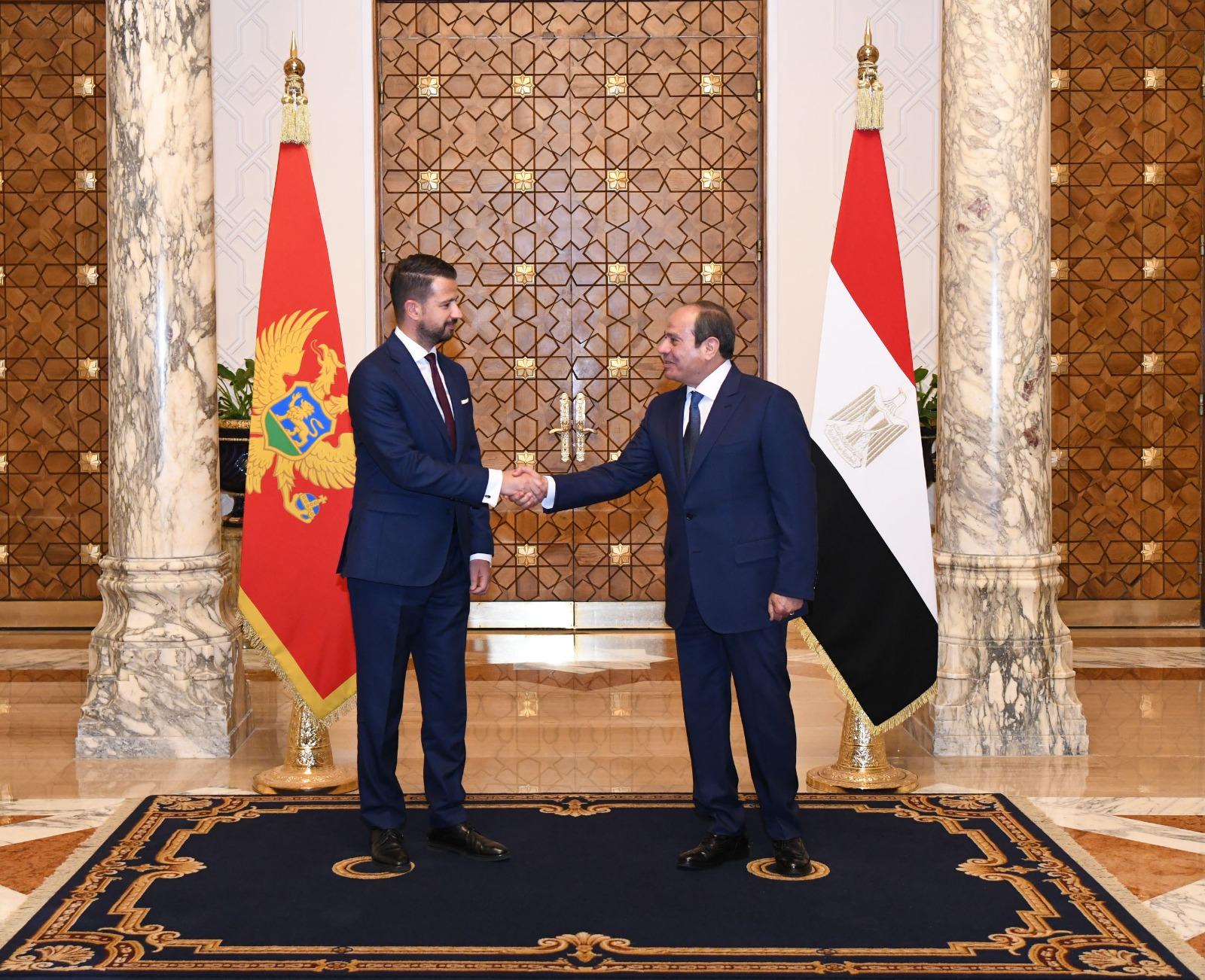السيسي يستقبل رئيس جمهورية الجبل الأسود